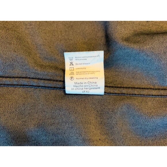 COOFANDY Men's Button-Down Long Sleeve Solid Dress Shirts Blue/Plaid Trim Size L - Picture 8 of 10